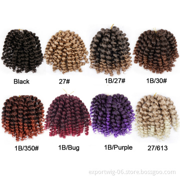 Short wand curl crochet braid soft baby curls braiding hair at cheap price jamaican bounce crochet braids hair